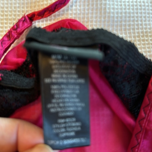 Secret Treasures Babydoll Hot Pink Polyester with Lace Size Medium - Picture 10 of 13